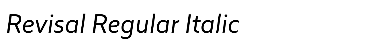 Revisal Regular Italic